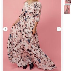 Yumi Kim Woodstock Maxi Dress Size S French Maison Ivory Gown DR-3298M Size M